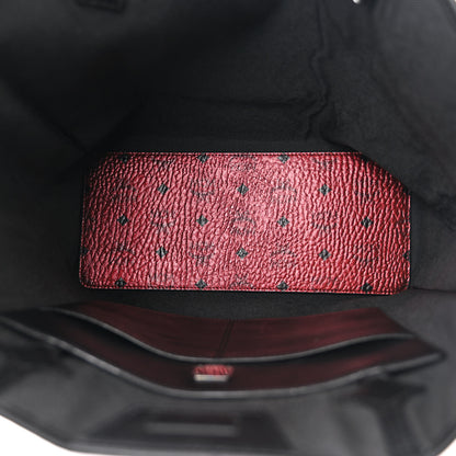 MCM Metallic Visetos Medium Kira North South Shopper Tote Scooter Red 6 of 11