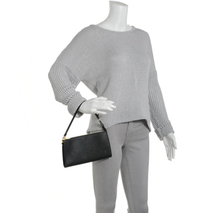 Louis Vuitton Epi Pochette Accessories 21 Black 2 of 7