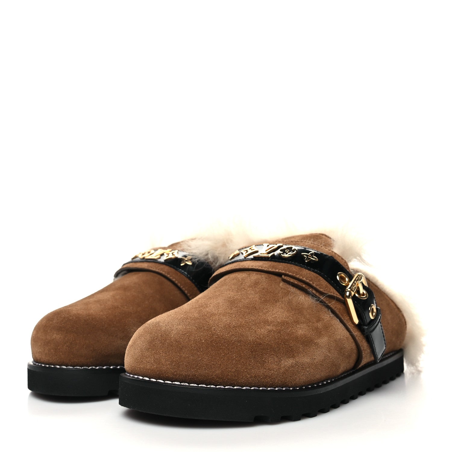 Louis Vuitton Suede Winterbreak Clogs 36 Cognac 3 of 8