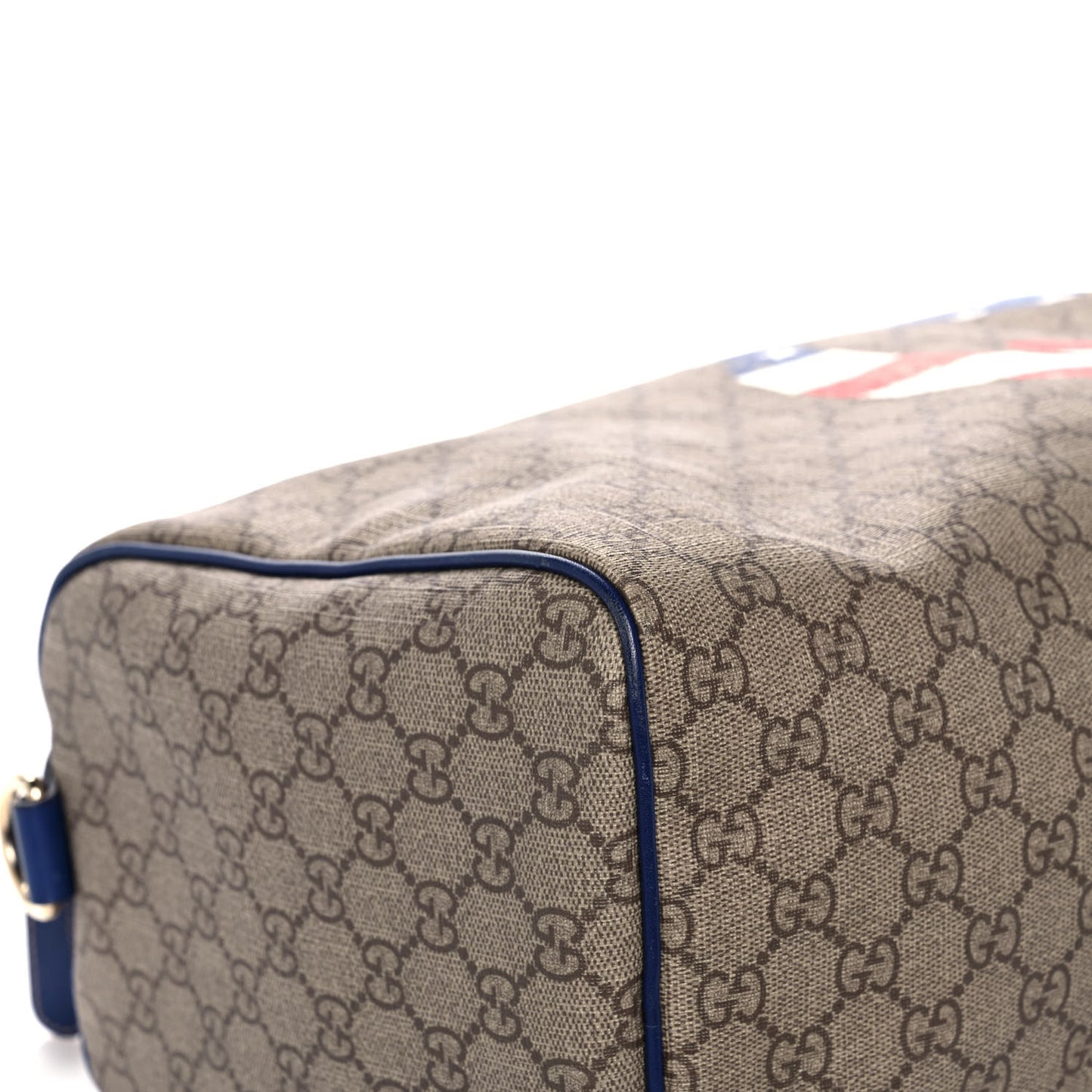 GG Plus Monogram Medium Boston USA Flag Unicef Duffle Blue