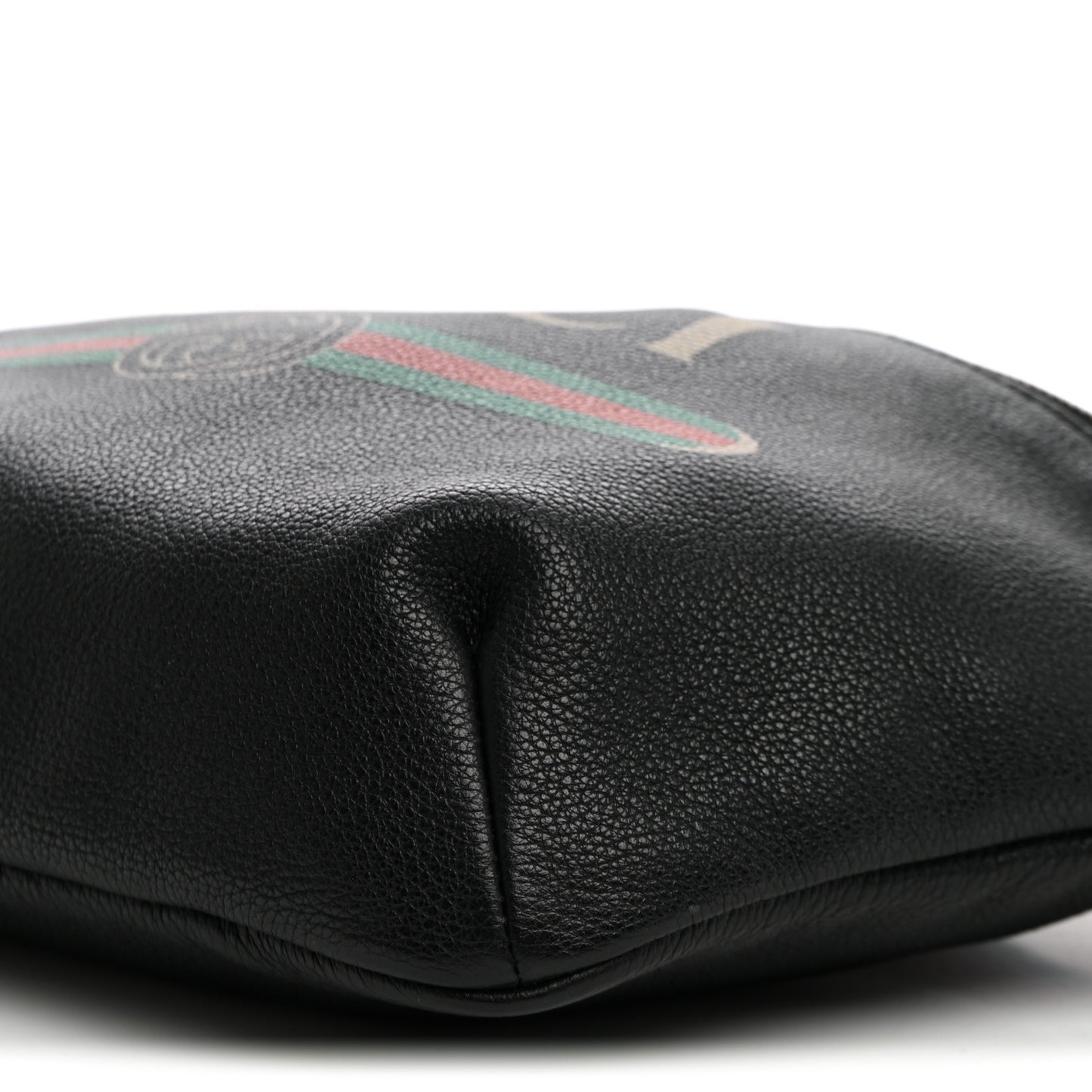 Grained Calfskin Logo Belt Bag Black
