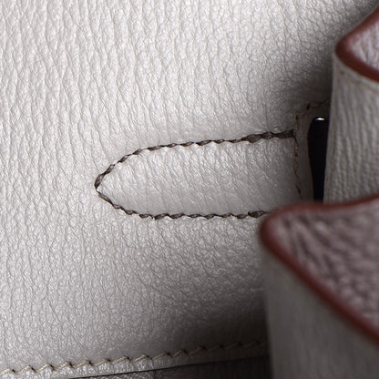 Hermes Togo Horeshoe Birkin 35 Etain Gris Perle 27 of 37