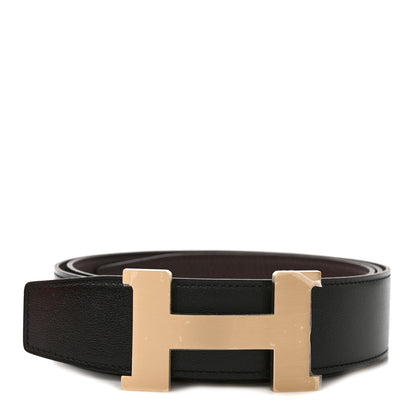 Hermes Box Togo 42mm Constance H Belt 110 44 Black Rouge H 1 of 6