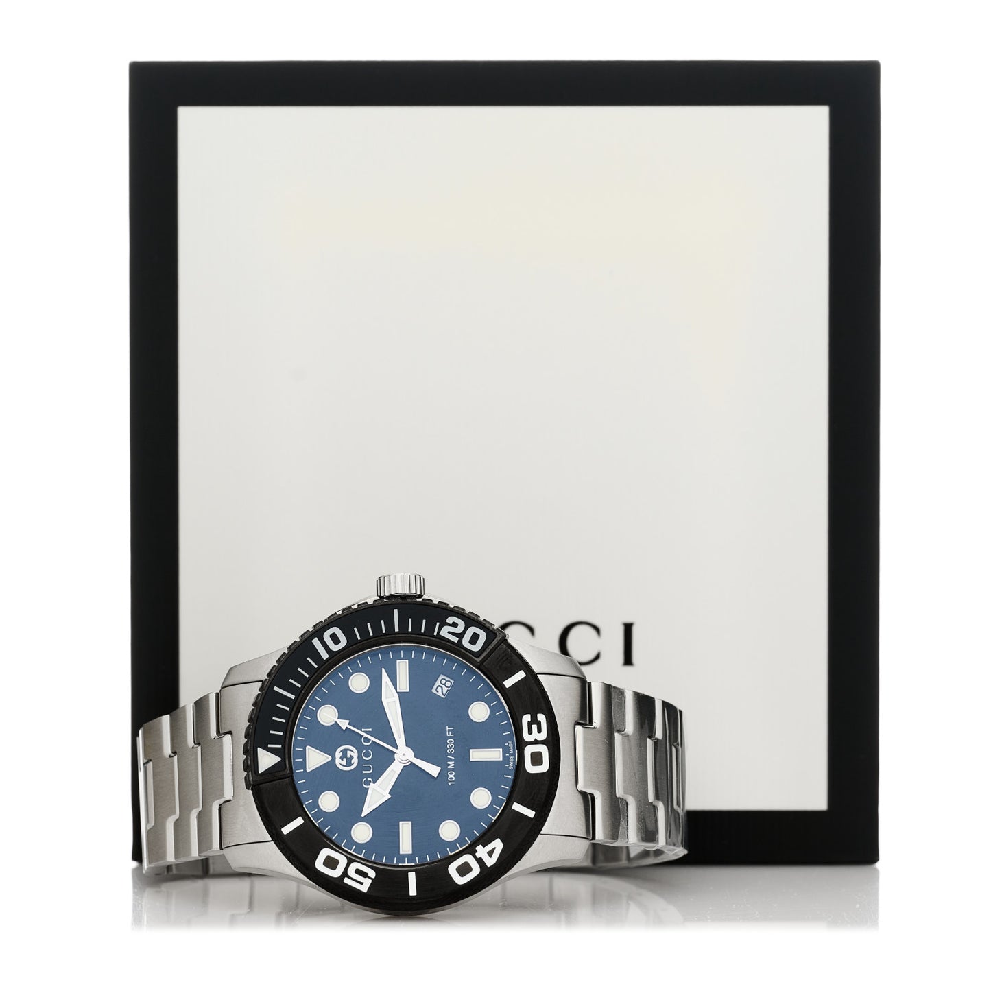 Stainless Steel Ceramic 45mm Dive Quartz Watch Black