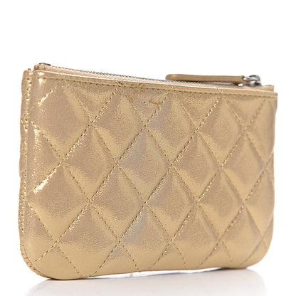 Chanel Metallic Lambskin Star Embossed Coin Purse Case Gold 3 of 10