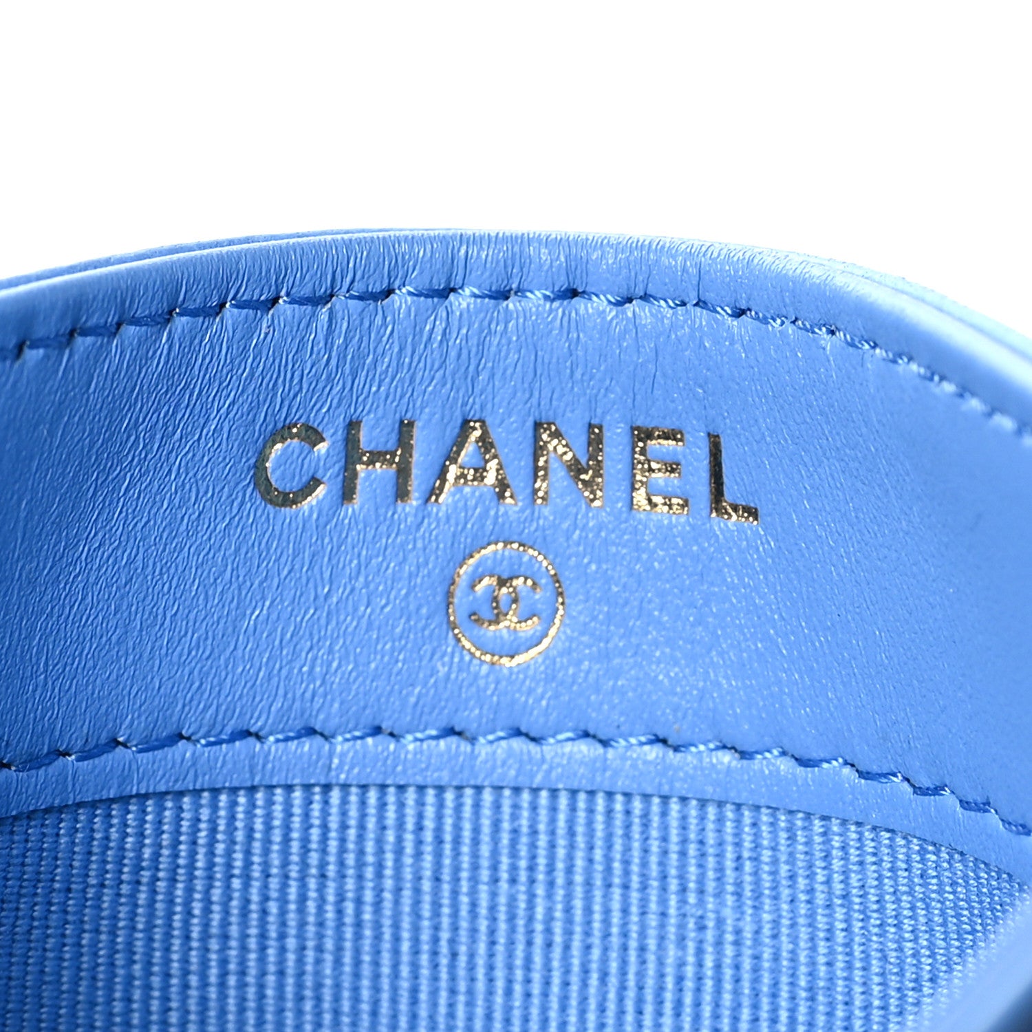 Chanel Lambskin Quilted Chanel 19 Card Holder Blue 6 of 8