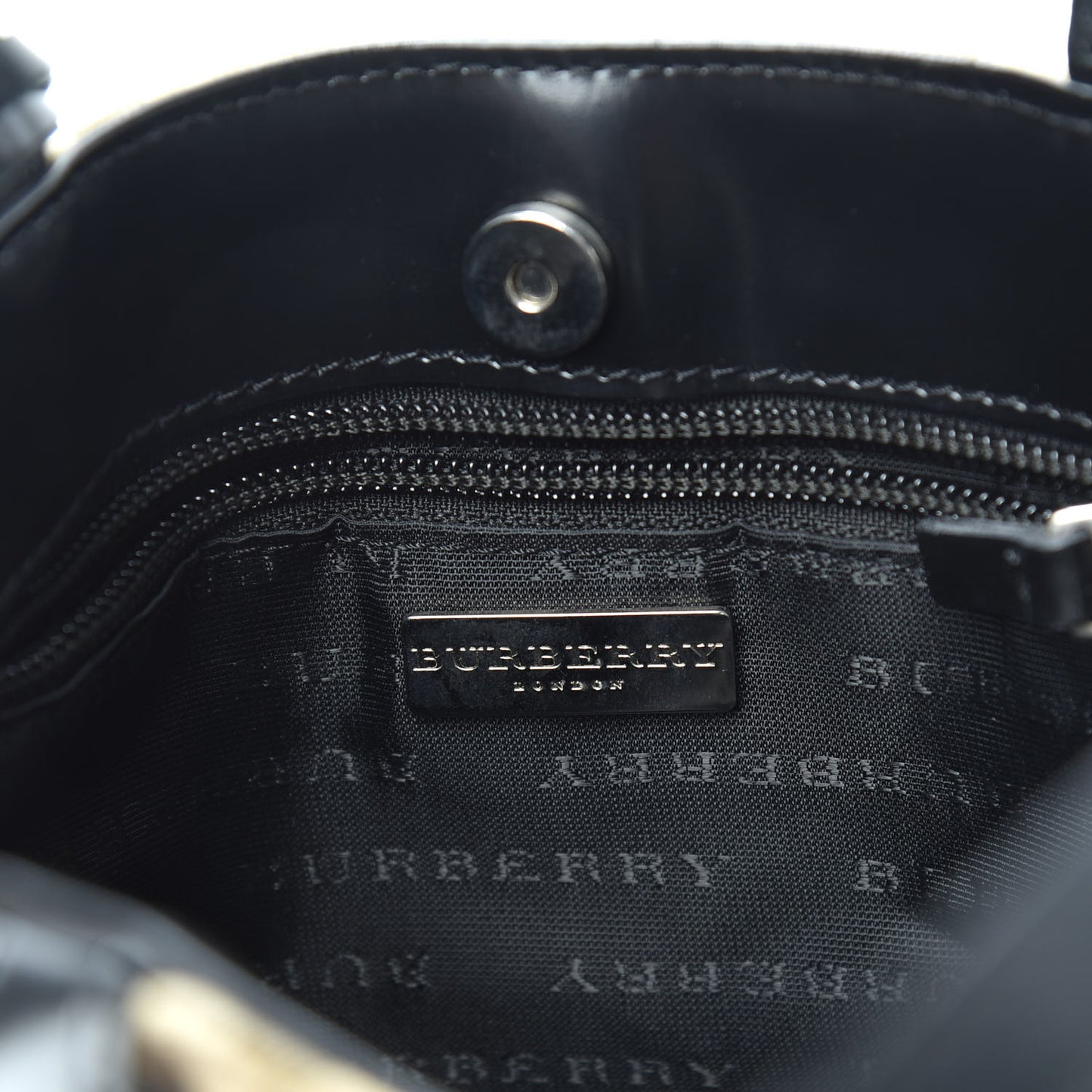 House Check Small Tote Black