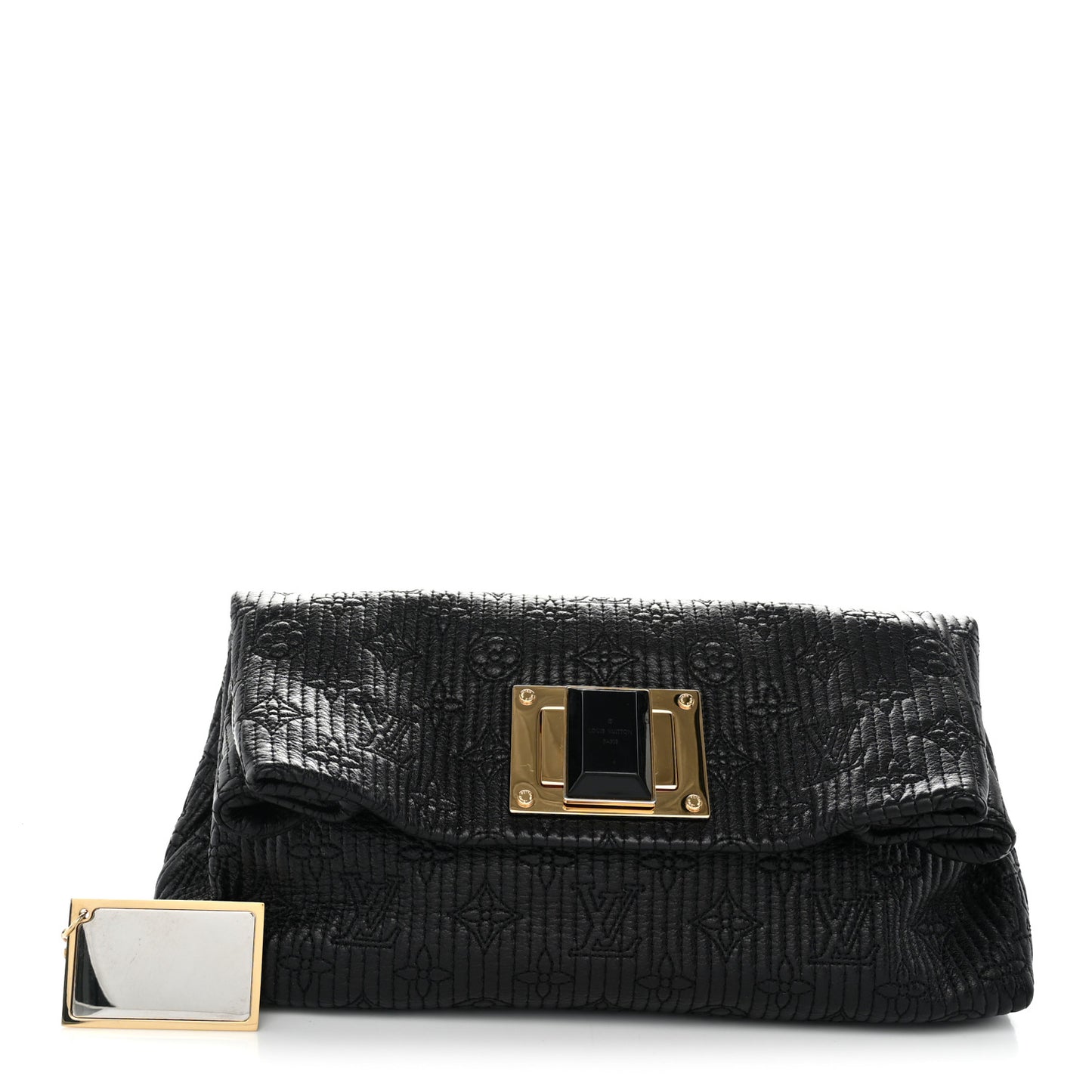 Calfskin Quilted Monogram Altair Clutch Black