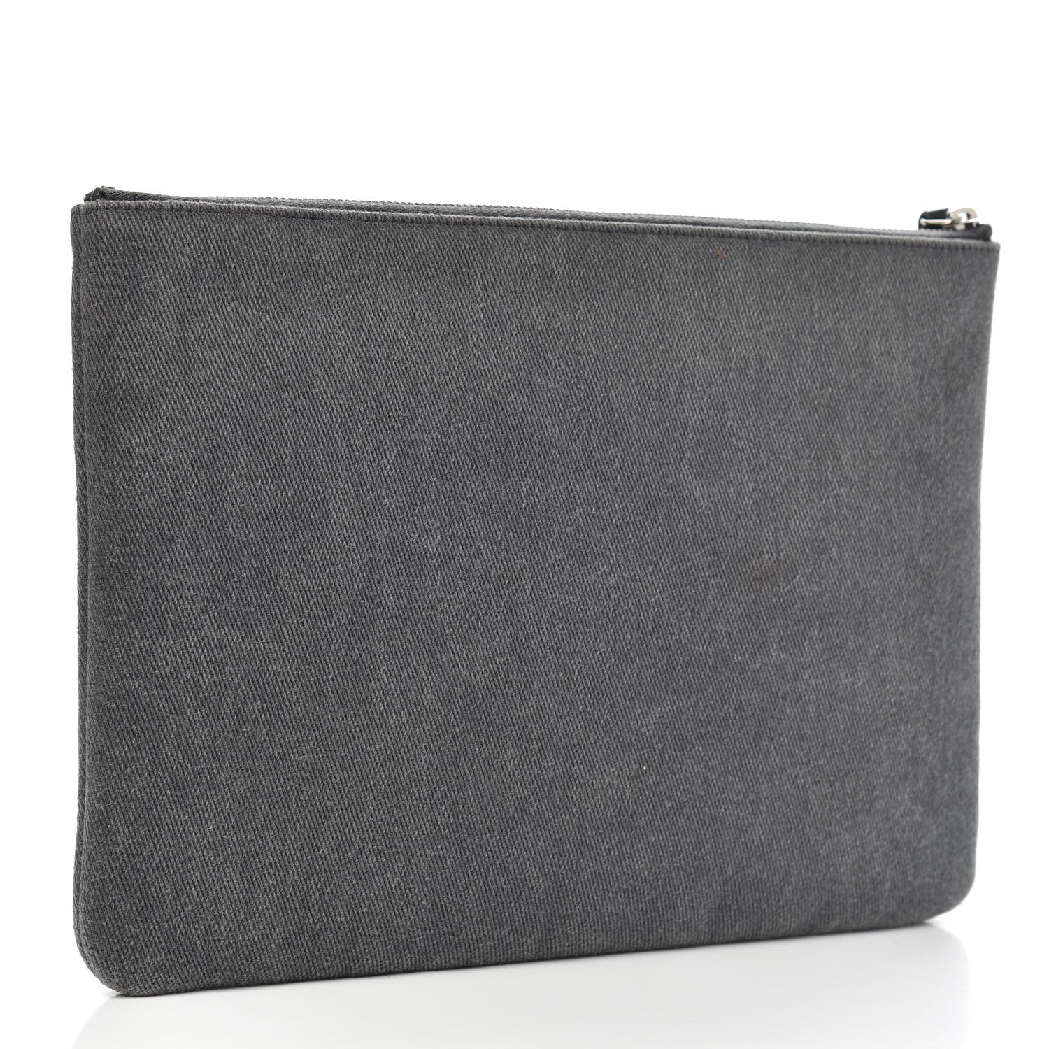 Chanel Canvas Sequins Medium Deauville Cosmetic Pouch Grey 3 of 9