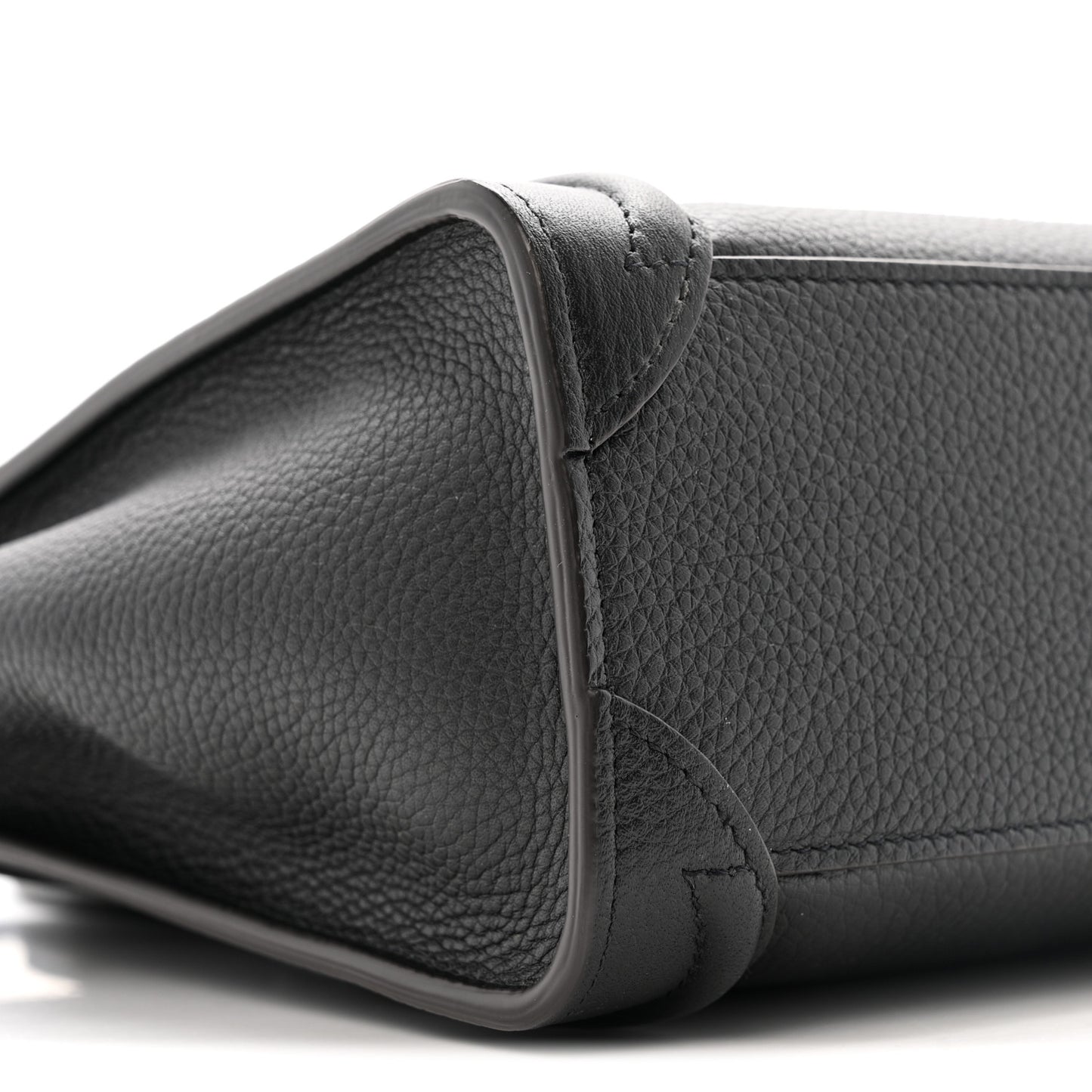 Drummed Calfskin Nano Luggage Black