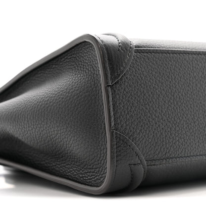 Celine Drummed Calfskin Nano Luggage Black 9 of 14
