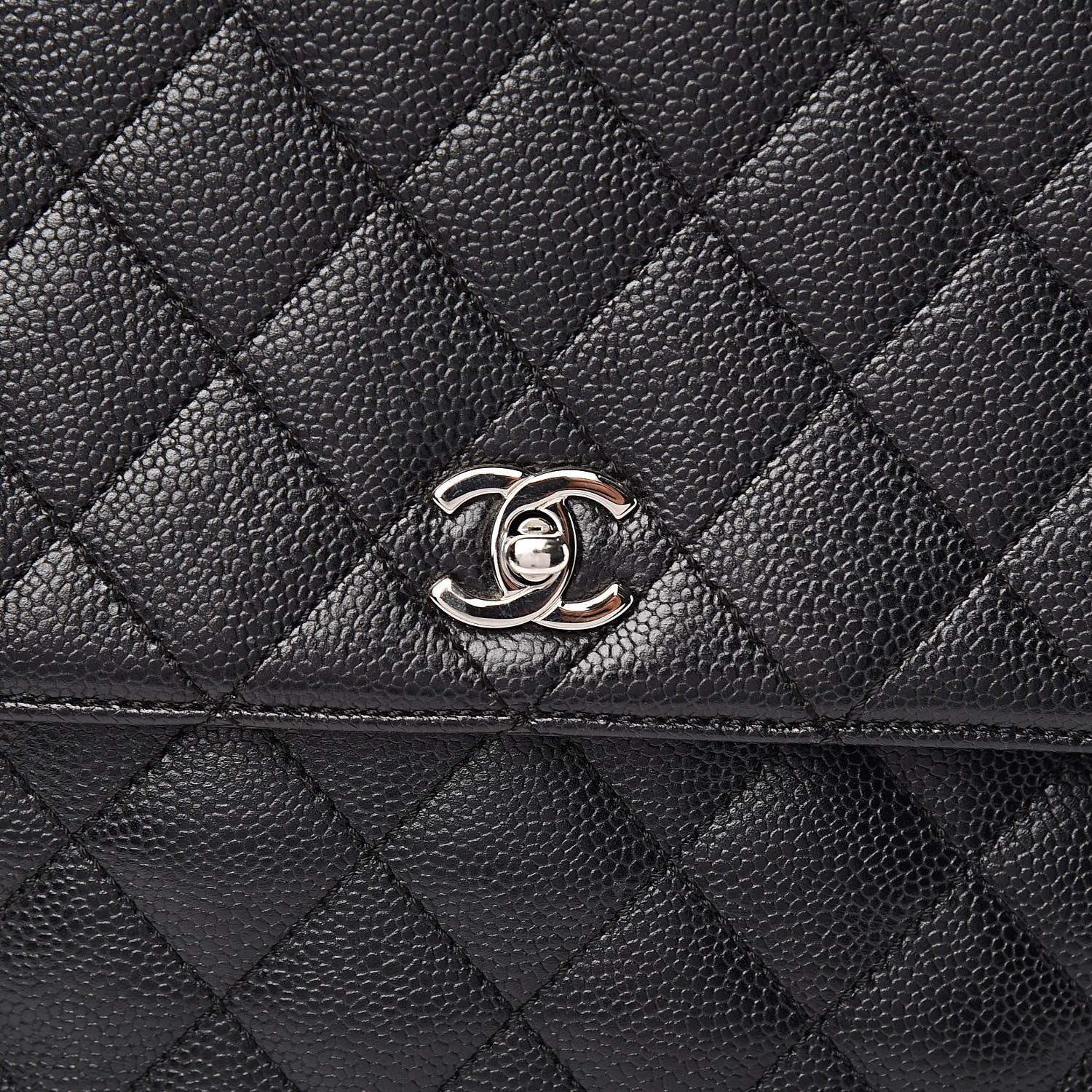 Chanel Caviar Quilted Jumbo Kelly Flap Black 11 of 12