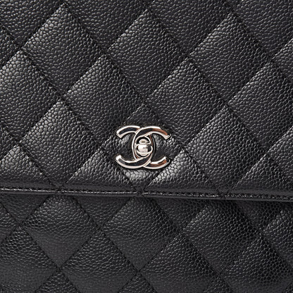 Chanel Caviar Quilted Jumbo Kelly Flap Black 11 of 12