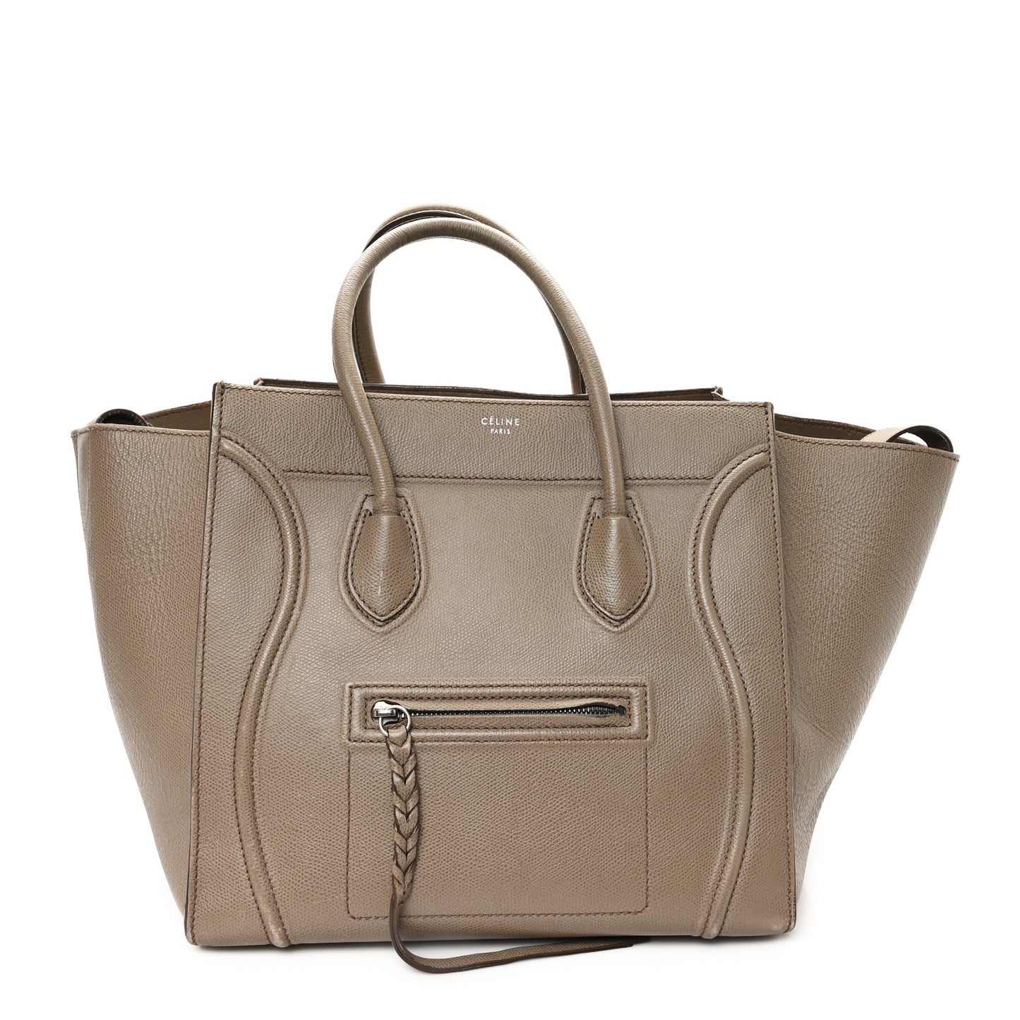 Grained Calfskin Medium Phantom Luggage Taupe