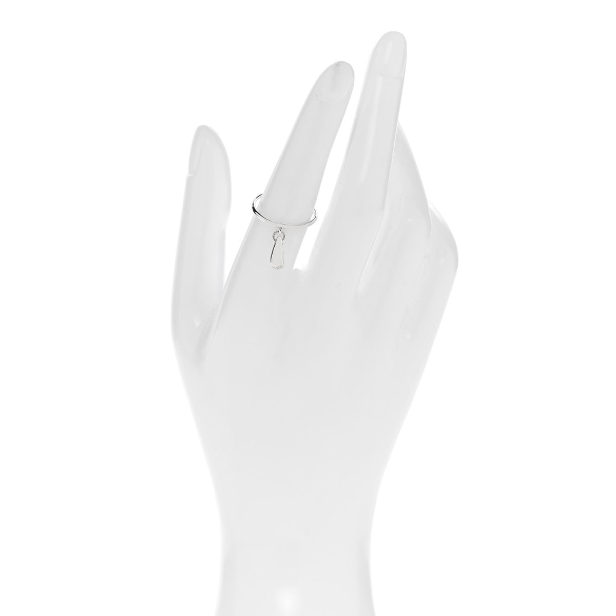 Tiffany Sterling Silver Elsa Peretti Teardrop Dangle Ring 53 6.25 2 of 4