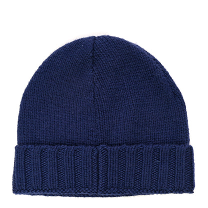 Gucci Wool Knit GG Plain Cap Tricot Beanie Hat M Blue 2 of 8