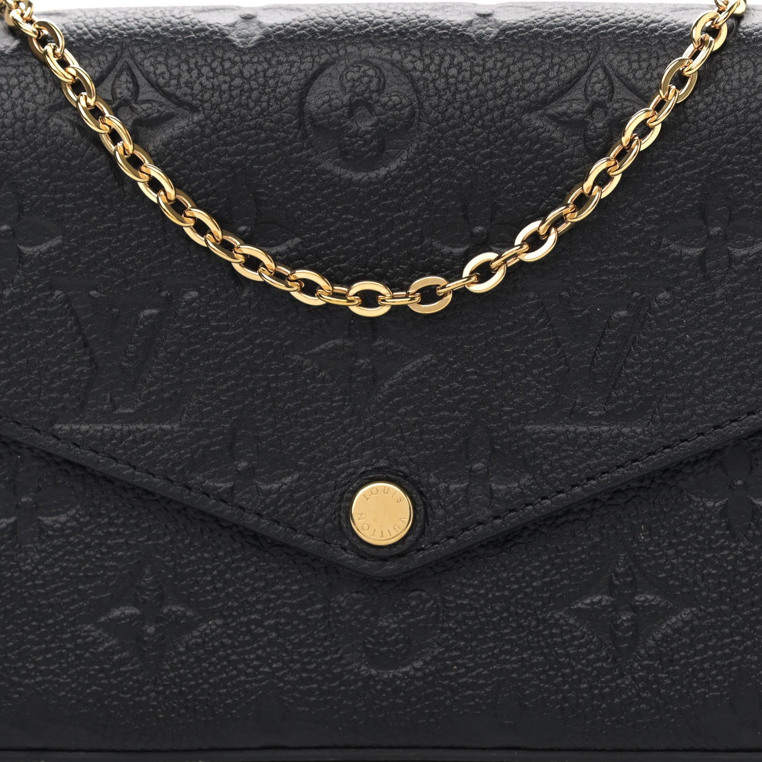Louis Vuitton Empreinte Pochette Felicie Chain Wallet Black 8 of 12