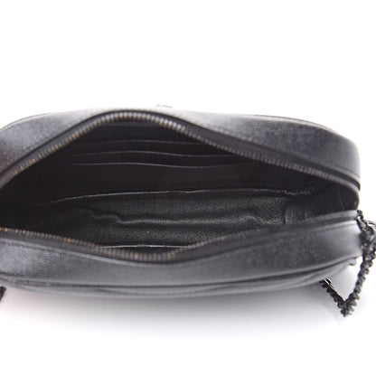 Saint Laurent Grain De Poudre Matelasse Monogram Mini Lou Camera Bag Black 5 of 10
