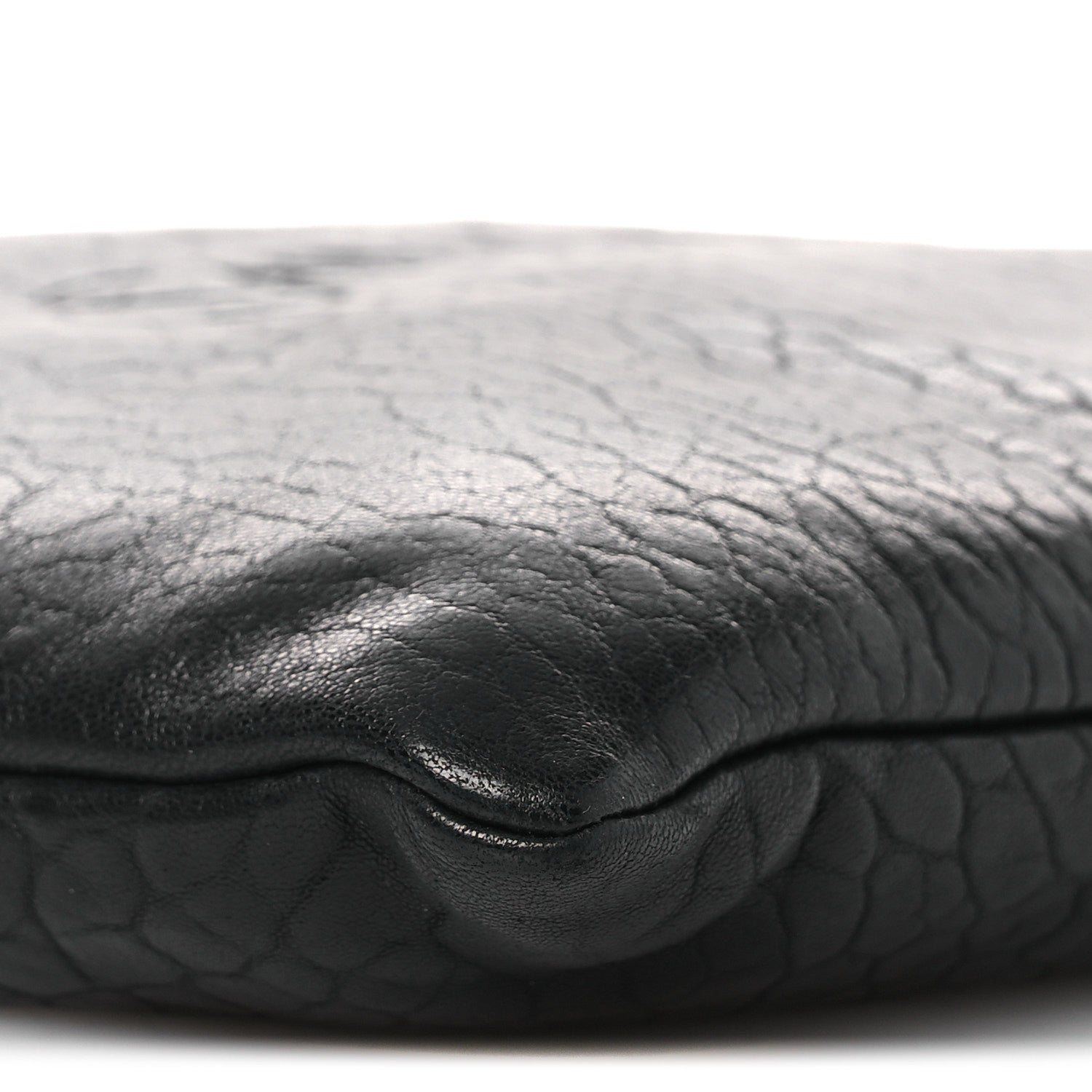 Saint Laurent Calfskin Large Puffy Pouch Black 9 of 11