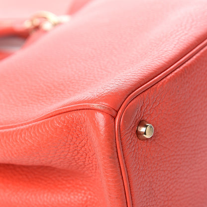 Christian Dior Bullcalf Large Diorissimo Tote True Red 11 of 15