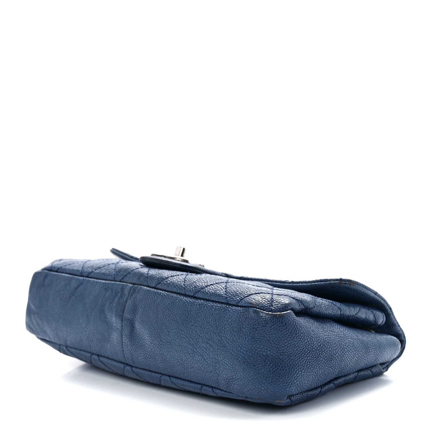 Chanel Caviar Quilted Medium Simply CC Flap Blue 10 of 15