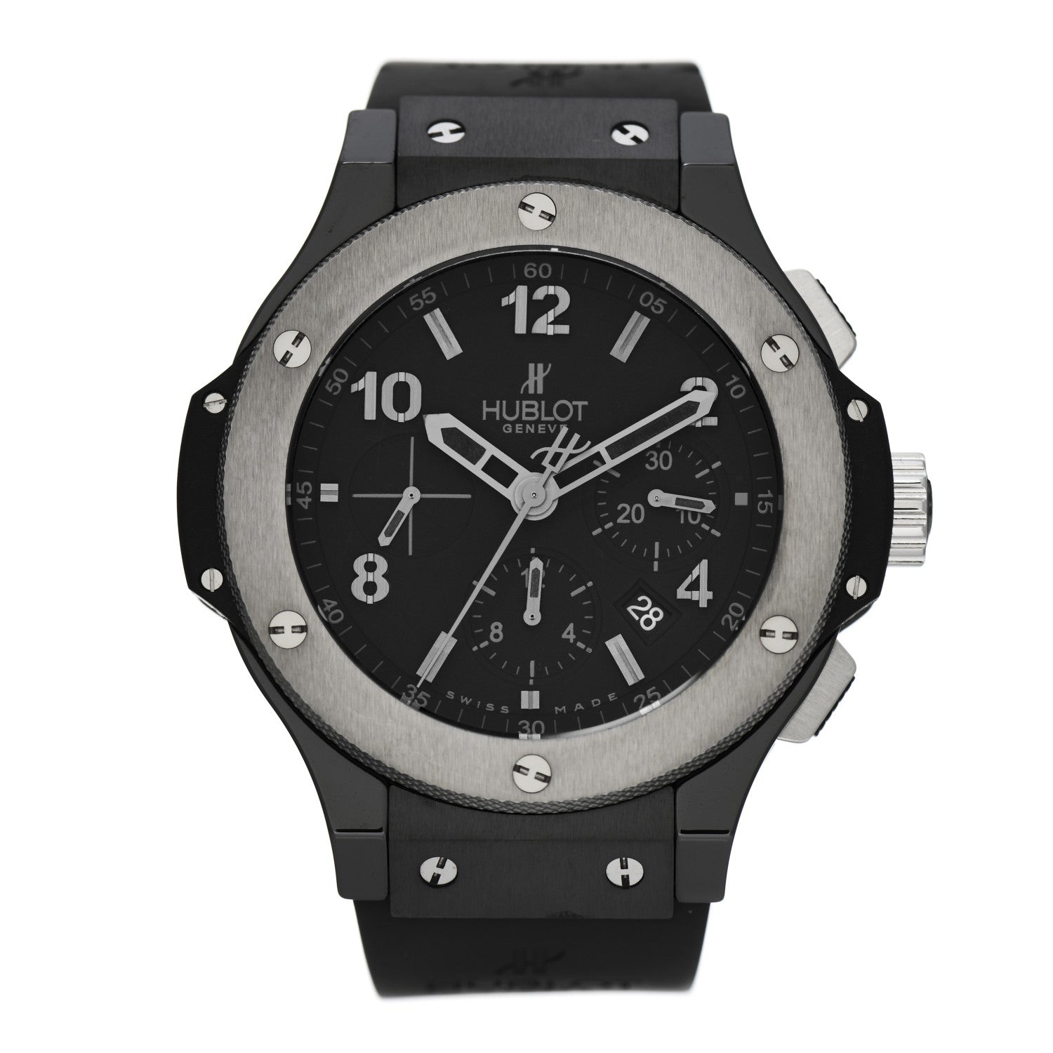 Hublot Ceramic Tungsten Rubber 44mm Big Bang Ice Bang Chronograph Automatic Watch Black 301.CK.1140.RX 1 of 5