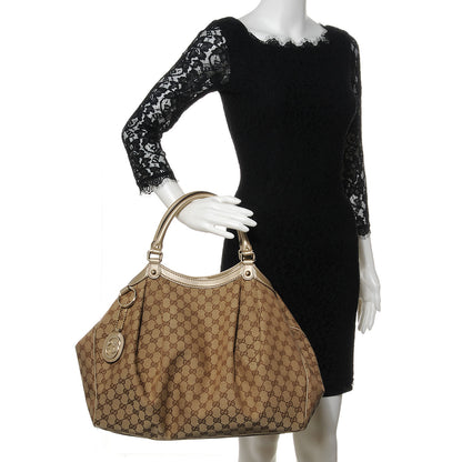 Gucci Monogram Large Sukey Tote Beige Champagne 2 of 9