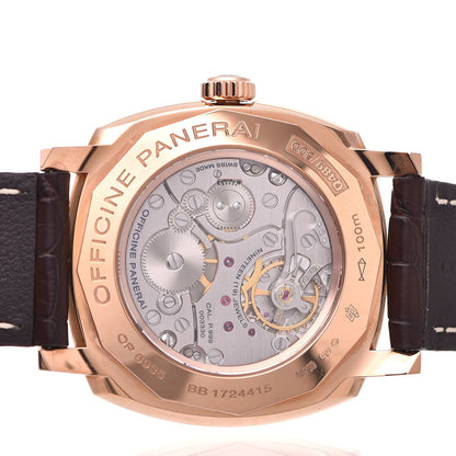 Panerai 18K Rose Gold Alligator 42mm Radiomir 1940 ORO Rosso Automatic Watch Brown PAM00513 6 of 15