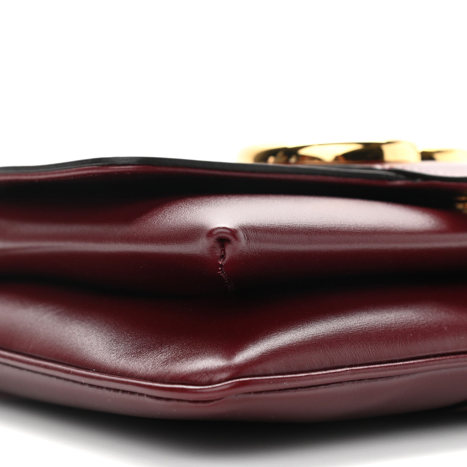 Gucci Vitello Palmellato Lux Small Arli Flap Shoulder Bag Vintage Bordeaux 9 of 10