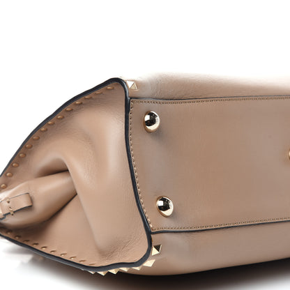 Valentino Garavani Vitello Rockstud Dome Shopper Alpaca 7 of 9