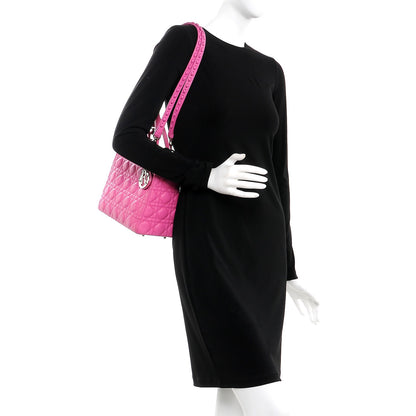 Christian Dior Lambskin Cannage Medium Lady Dior Pink 2 of 9