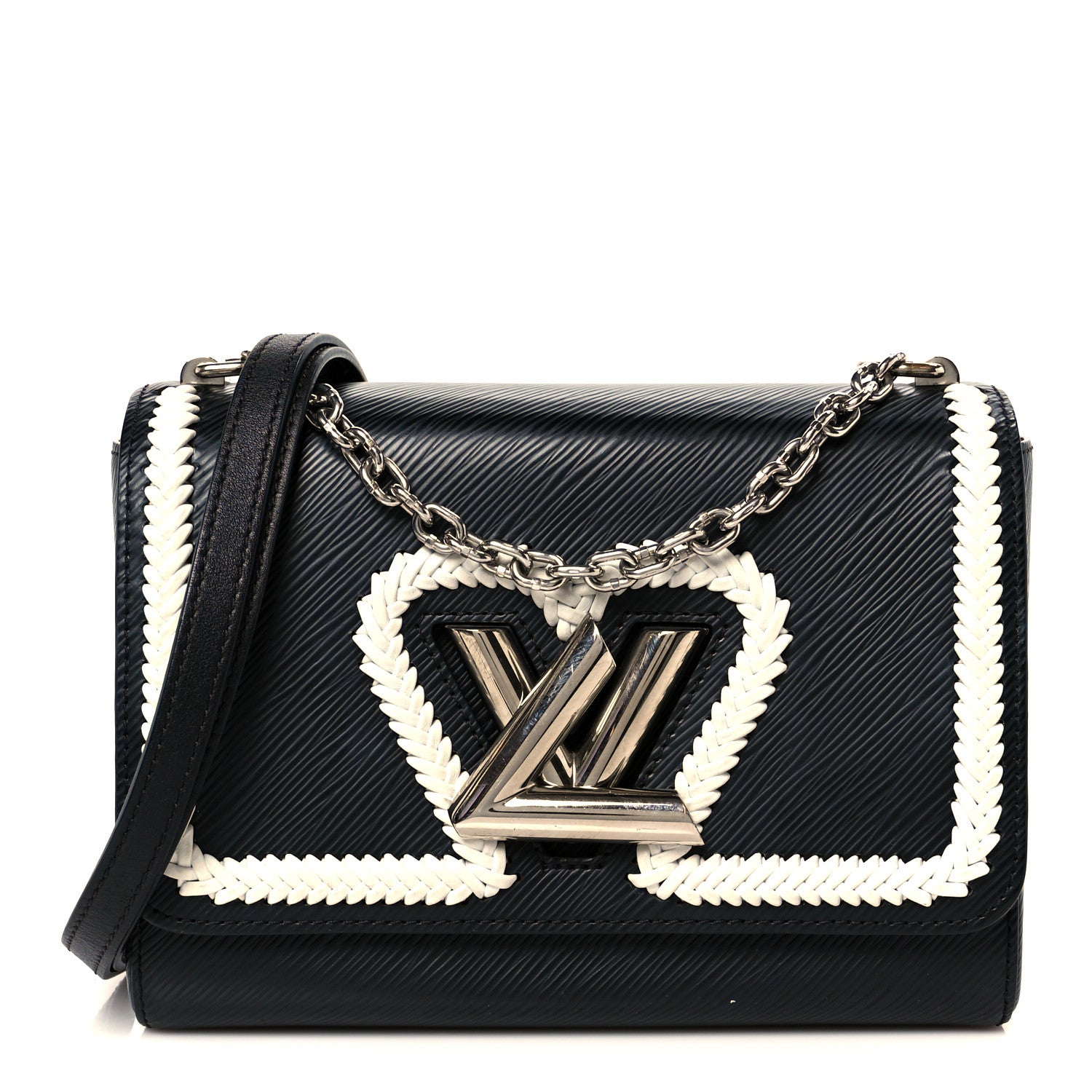 Louis Vuitton Epi Whipstitch Heart Twist Shoulder Bag MM Black 1 of 11