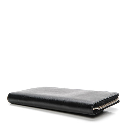Prada Saffiano Large Zip Around Travel Wallet Nero Black 4 of 10