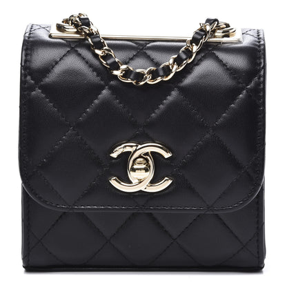 Chanel Lambskin Quilted Mini Trendy CC Chain Wallet Black 1 of 10