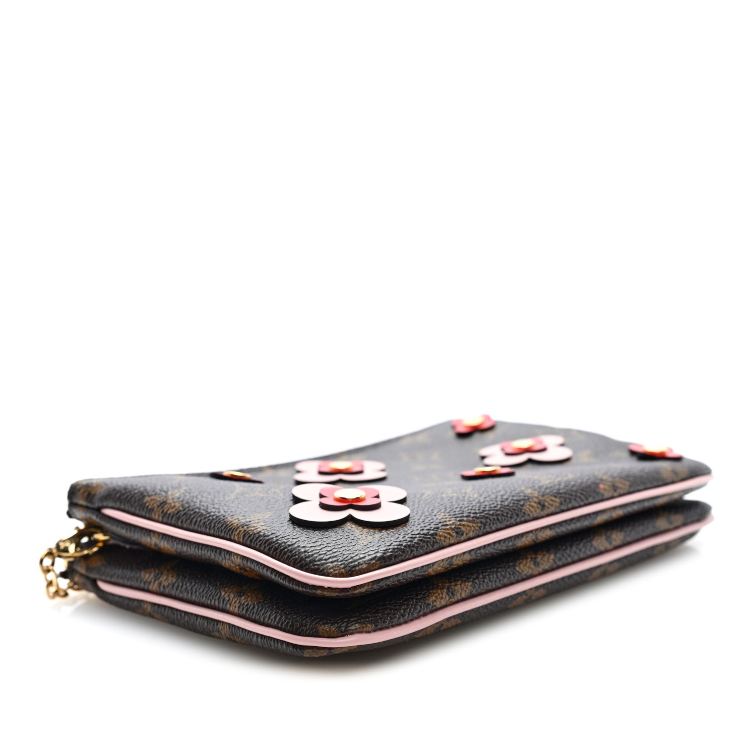 Louis Vuitton Monogram Blooming Flowers Double Zip Pochette 4 of 11