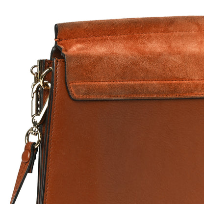 Chloe Suede Calfskin Medium Faye Shoulder Bag Tobacco 22 of 23