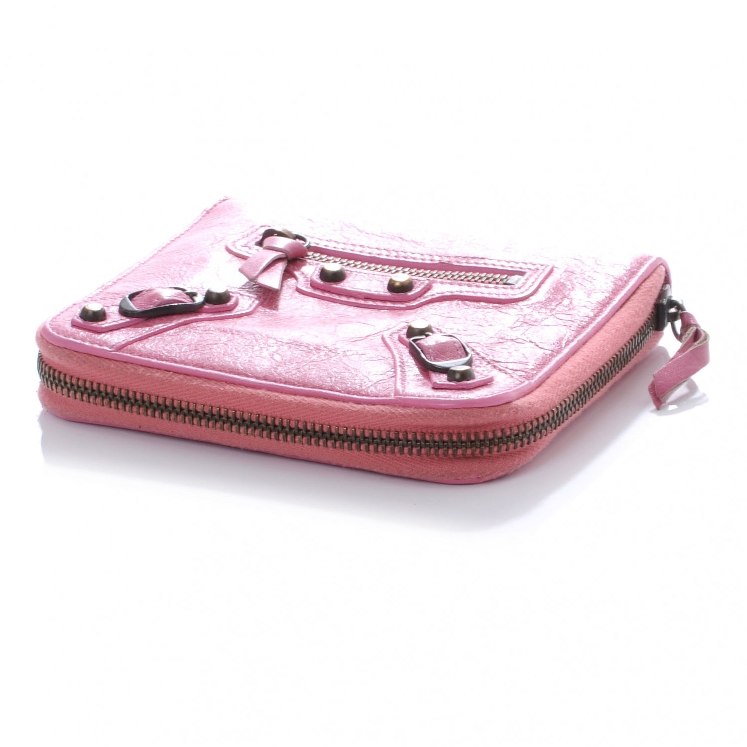 Balenciaga Chevre Motorcycle Compact Wallet Sorbet 4 of 6