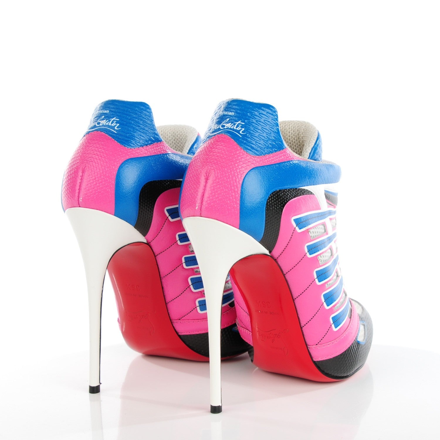 Christian Louboutin Kid Jazz Calfskin Boltina 120 Booties 36.5 Black Rose 4 of 9