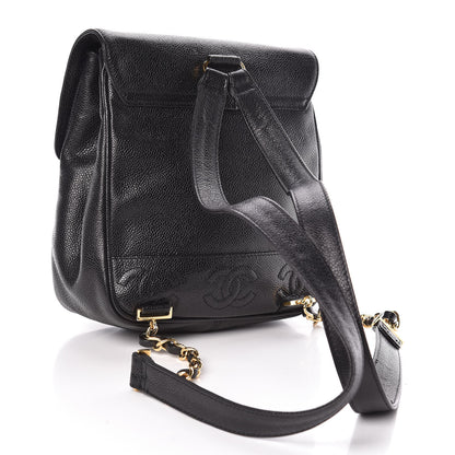 Chanel Caviar CC Backpack Black 3 of 10