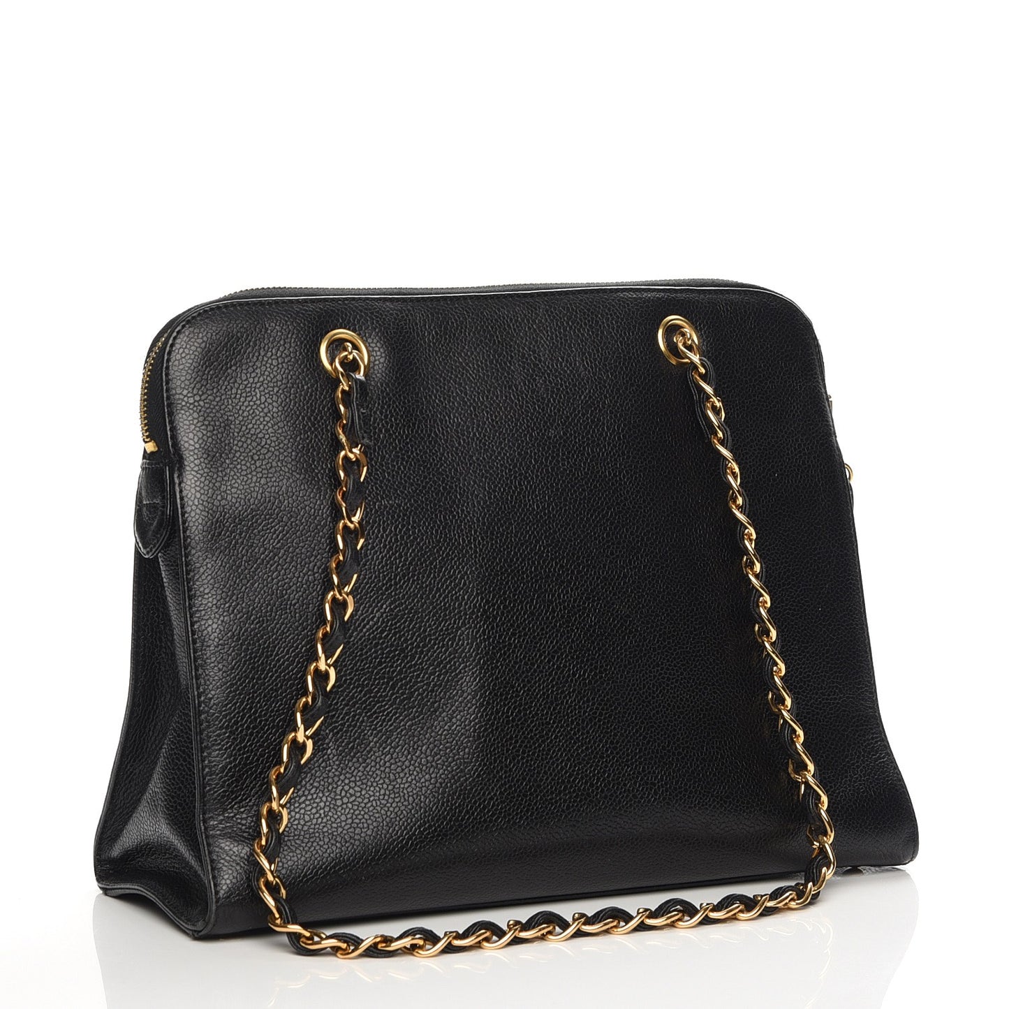 Caviar Flap Shoulder Bag Black
