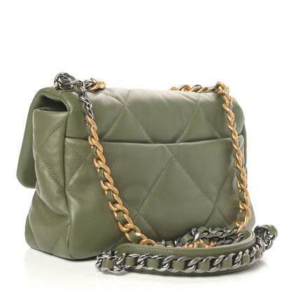 Chanel Lambskin Quilted Medium Chanel 19 Flap Green 2 of 4