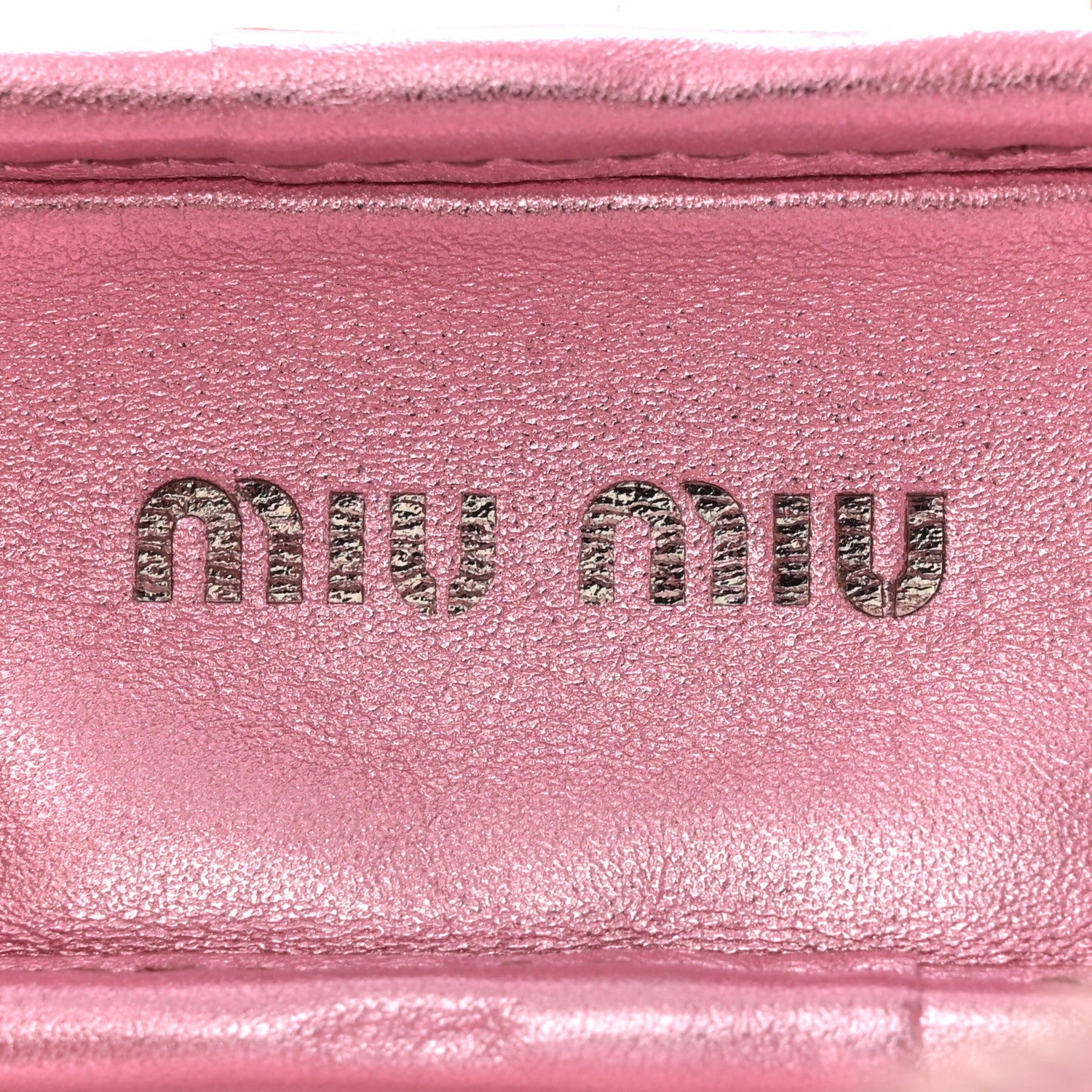 Miu Miu Metallic Nappa Plexi Vinyl Mini Top Handle Crossbody Rosa Mordore 6 of 10