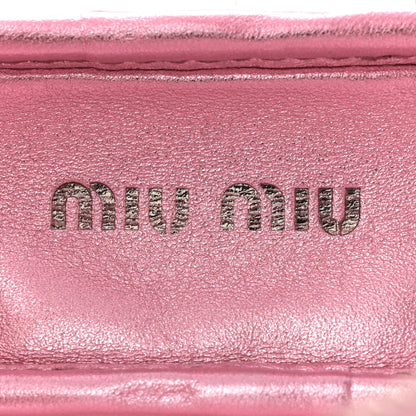 Miu Miu Metallic Nappa Plexi Vinyl Mini Top Handle Crossbody Rosa Mordore 6 of 10
