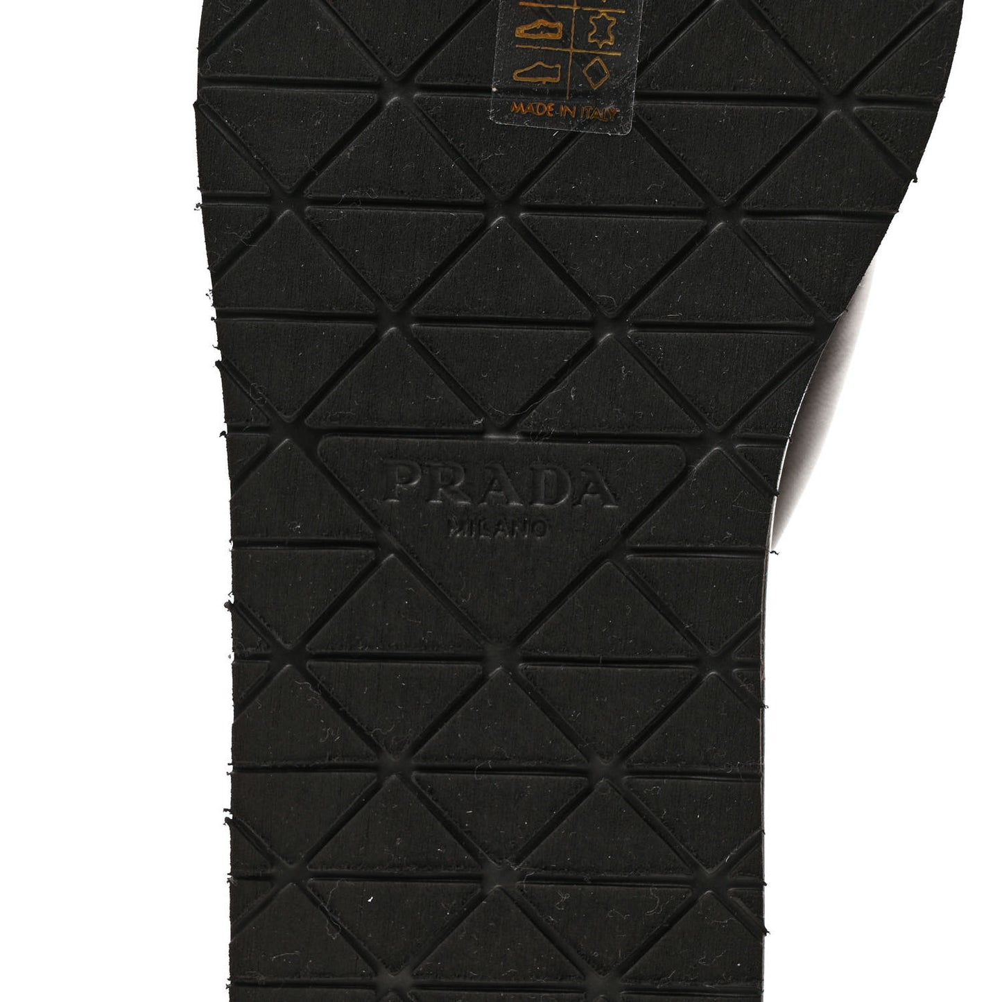 Nappa Soft Padded Metal Triangle Logo 35mm Thong Sandals 40 Black