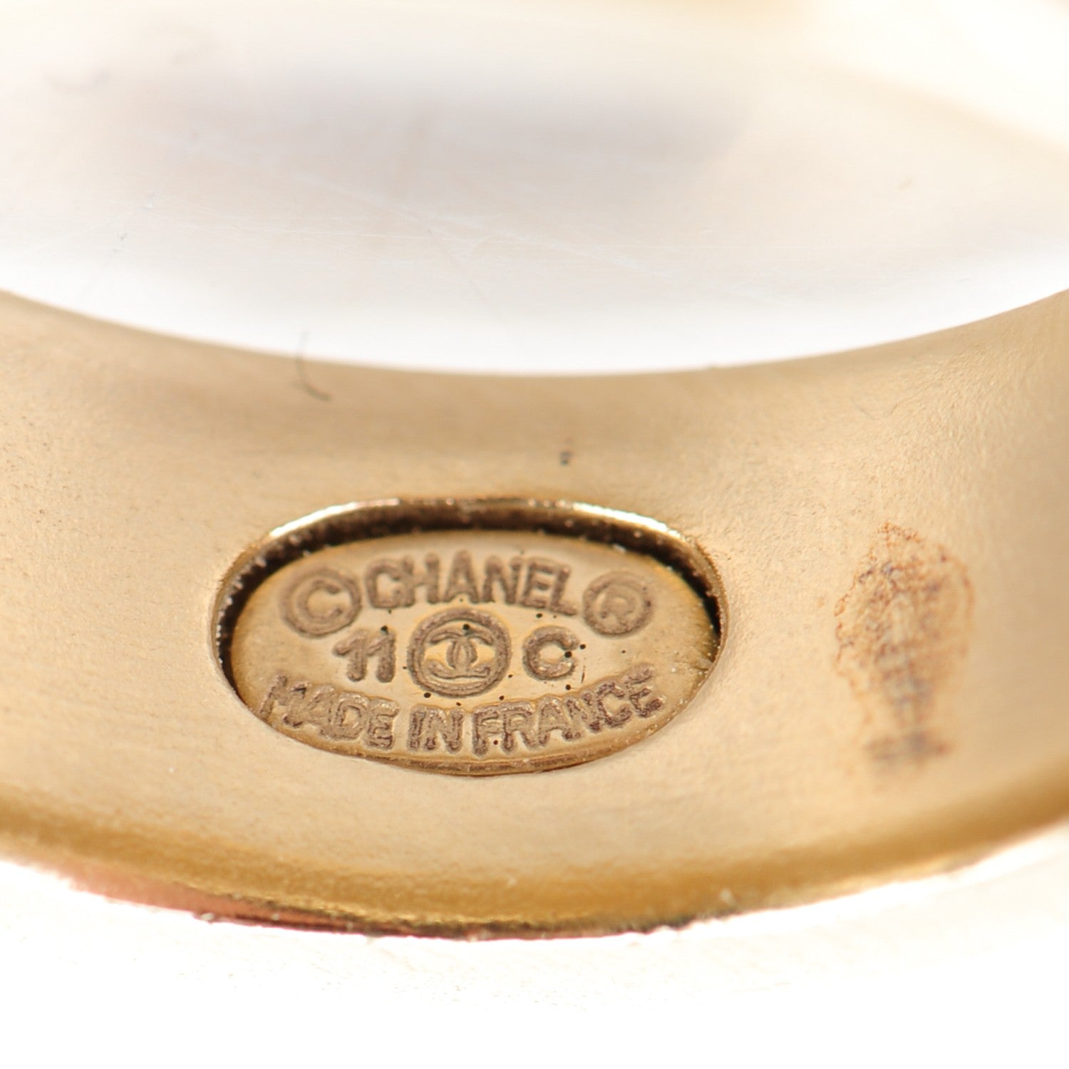 Chanel Crystal CC Ring 6 Gold 5 of 5