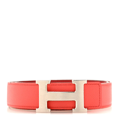 Hermes Swift Epsom 32mm H Belt 90 36 Vermillon Rose Jaipur 1 of 8