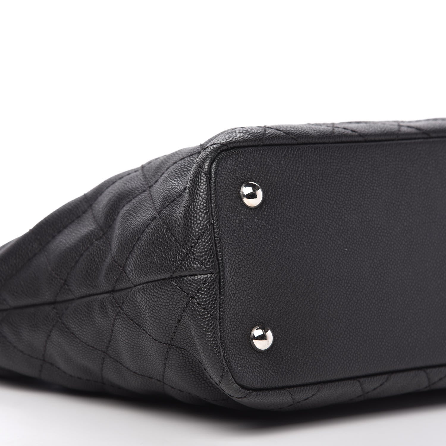 Chanel Grained Calfskin Quilted Small Daily Shopping Tote Black 7 of 10