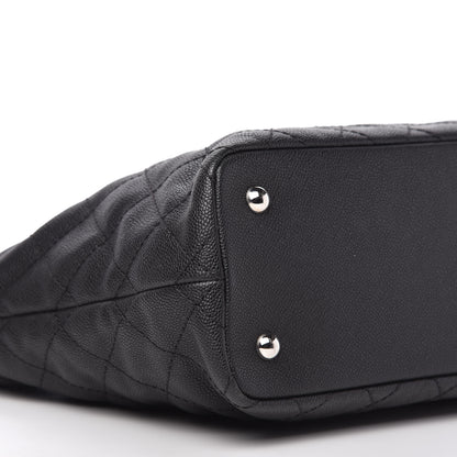 Chanel Grained Calfskin Quilted Small Daily Shopping Tote Black 7 of 10
