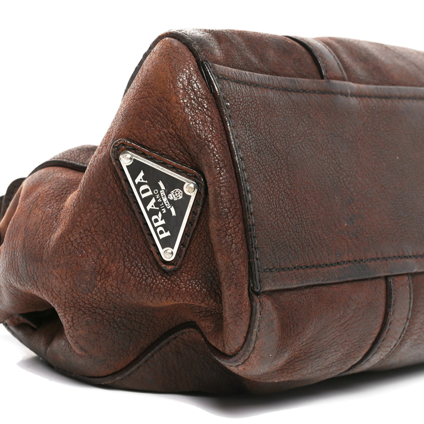 Cervo Antik Easy Foldover Pushlock Satchel Teak