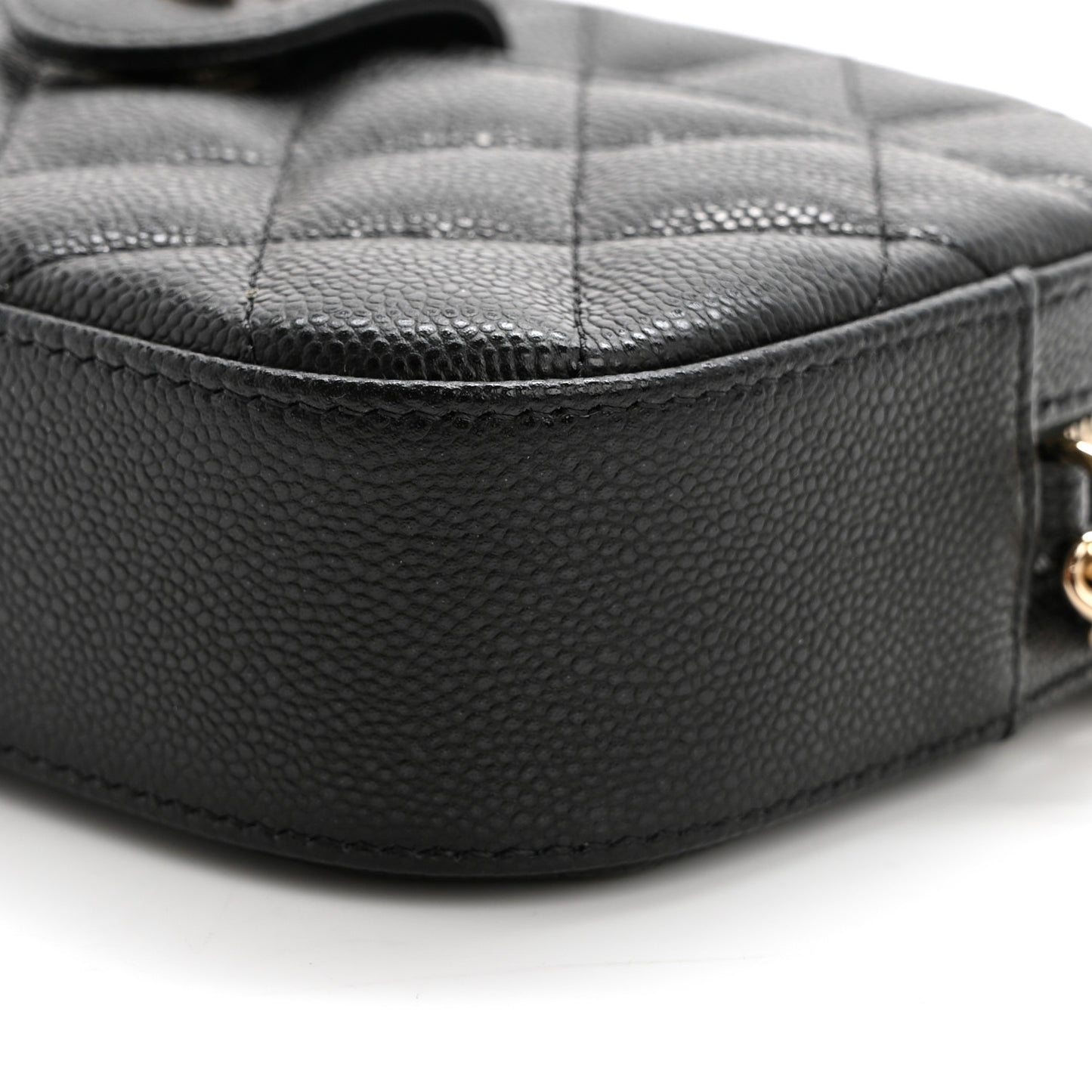 Caviar Quilted Chain Camera Bag Black